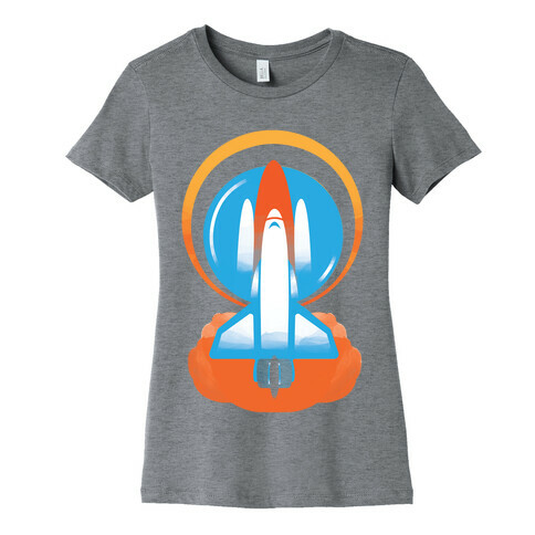 Space Ship Launch Womens T-Shirt