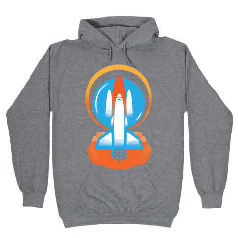 Space Ship Launch Hooded Sweatshirt