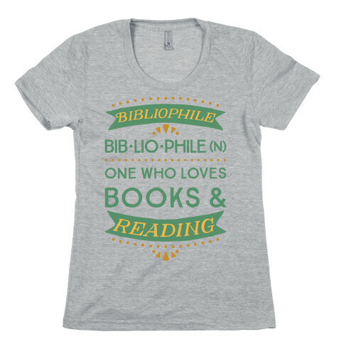 Bibliophile Definition Womens T-Shirt