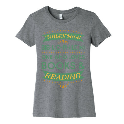 Bibliophile Definition Womens T-Shirt