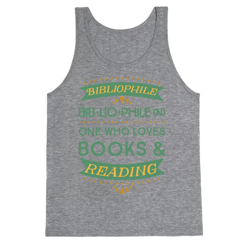 Bibliophile Definition Tank Top