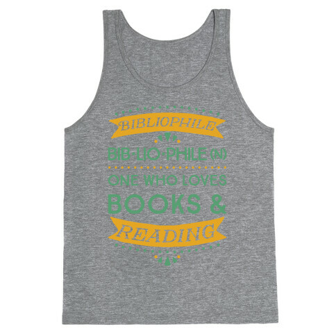 Bibliophile Definition Tank Top