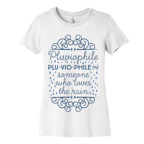 Pluviophile Definition Womens T-Shirt