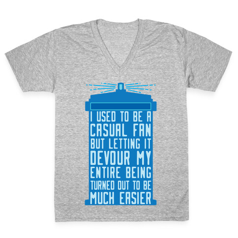 I Used To Be A Casual Fan (Doctor Who) V-Neck Tee Shirt