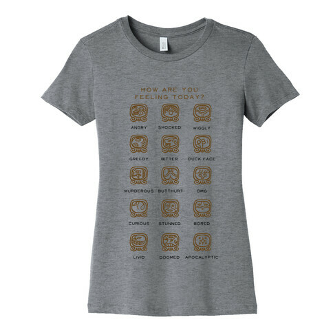 Mayan Mood Chart Womens T-Shirt