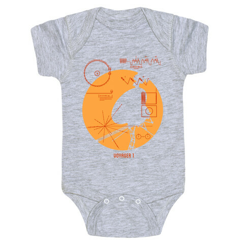 Retro Voyager 1 Golden Record Baby One-Piece