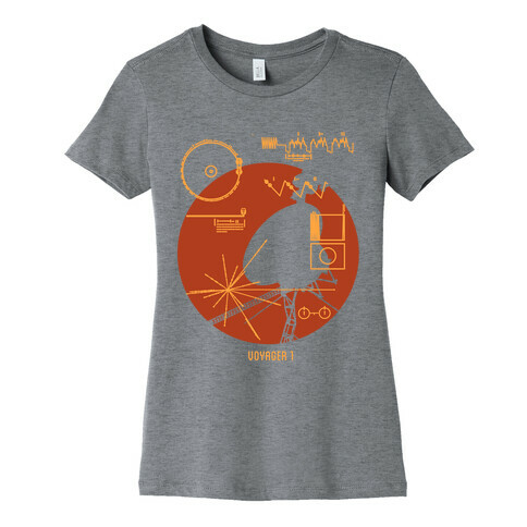 Retro Voyager 1 Golden Record Womens T-Shirt