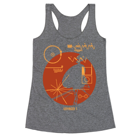 Retro Voyager 1 Golden Record Racerback Tank Top