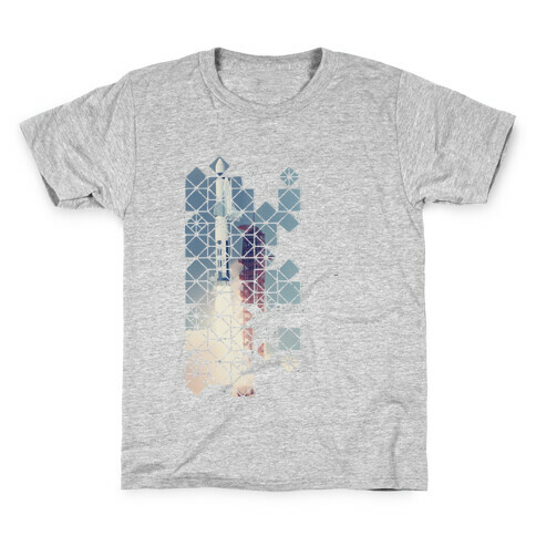 Hexagon Space Ship Kids T-Shirt