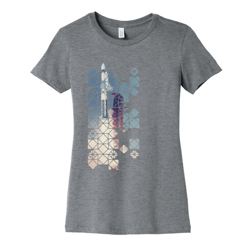 Hexagon Space Ship Womens T-Shirt