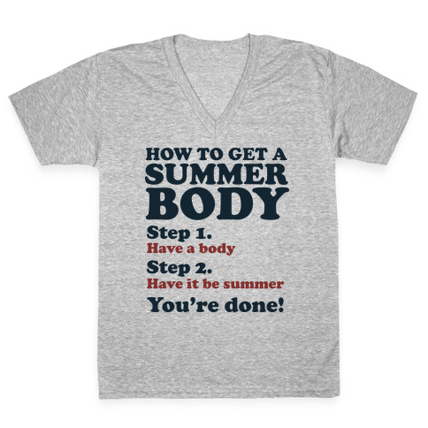 How to Get a Summer Body V-Neck Tee Shirt