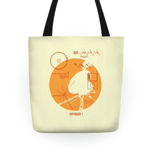 Retro Voyager 1 Golden Record Tote