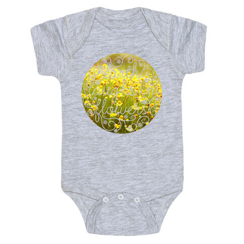 Earth Laughs In Flowers (Emerson Quote) Baby One-Piece