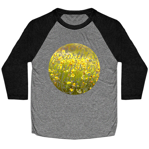 Earth Laughs In Flowers (Emerson Quote) Baseball Tee