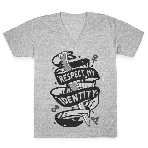 Respect My Identity V-Neck Tee Shirt