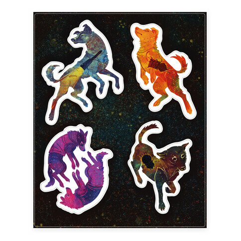 Astronaut Dog  Stickers and Decal Sheet