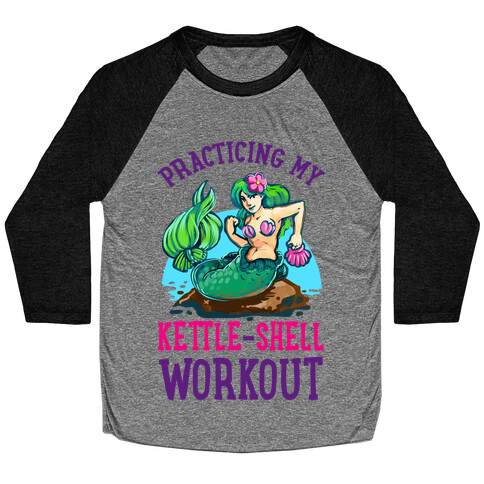 Practicing My Kettle-Shell Workout! Baseball Tee