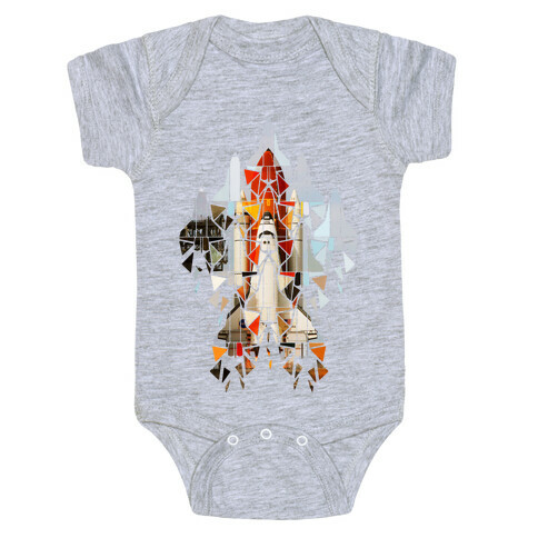 Geometric Space Shuttle Launch Baby One-Piece