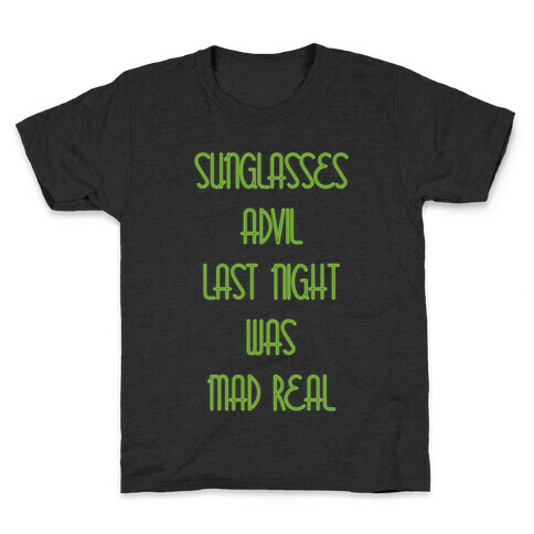 Sunglasses and Advil Kids T-Shirt