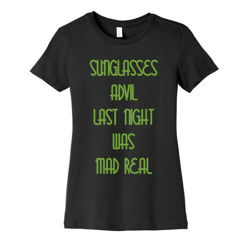Sunglasses and Advil Womens T-Shirt