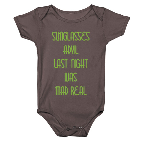 Sunglasses and Advil Baby One-Piece