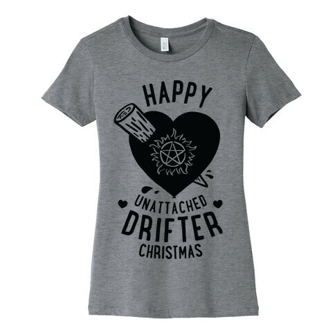 Happy Unattached Drifter Christmas Womens T-Shirt