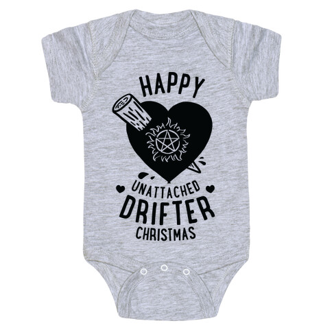 Happy Unattached Drifter Christmas Baby One-Piece