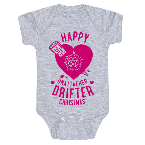 Happy Unattached Drifter Christmas Baby One-Piece