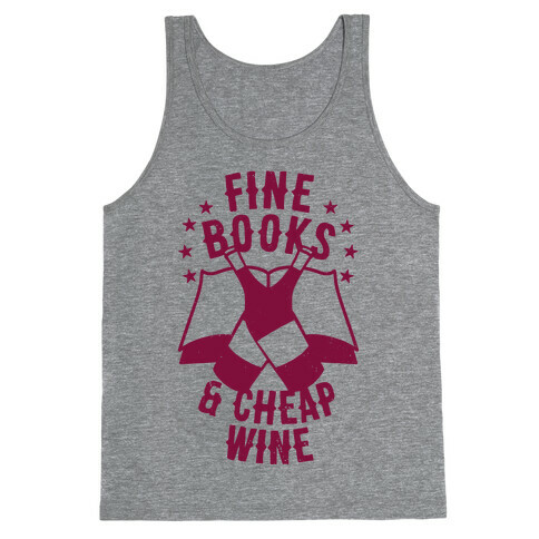 Fine Books & Cheap Wine Tank Top