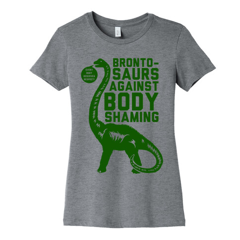 Brontosaurs Against Body Shaming Womens T-Shirt