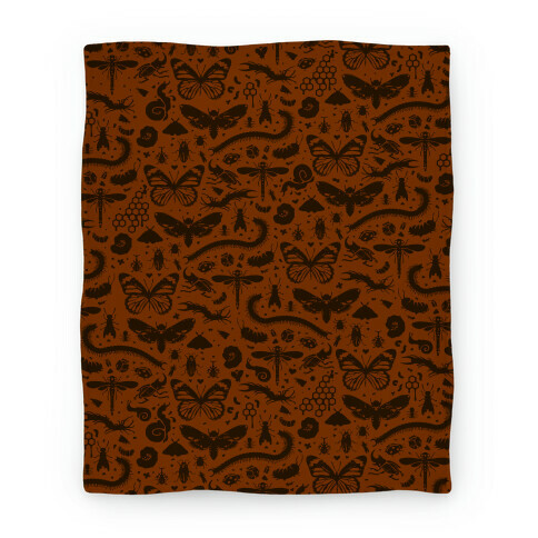 Insect Silhouette Pattern Blanket