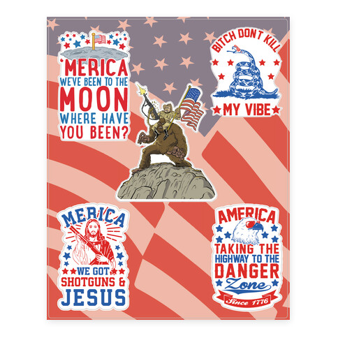 'Merica  Stickers and Decal Sheet