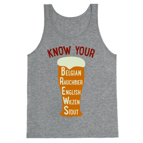 Know Your Brews Tank Top