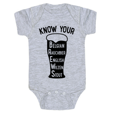 Know Your Brews Baby One-Piece