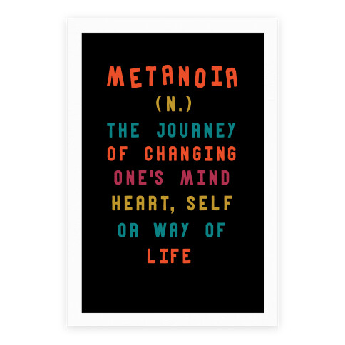 Metanoia Definition Poster