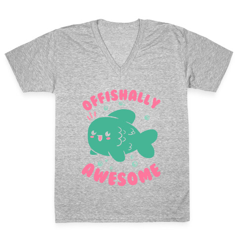 Offishally Awesome V-Neck Tee Shirt