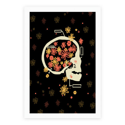 Terminal Daydream Flower Skull Poster