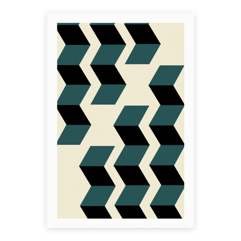 Geometric Folding Screen Poster