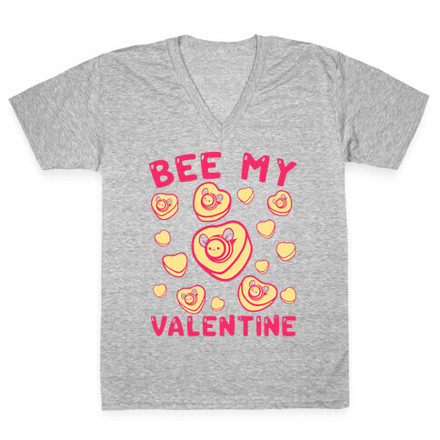 Bee My Valentine V-Neck Tee Shirt