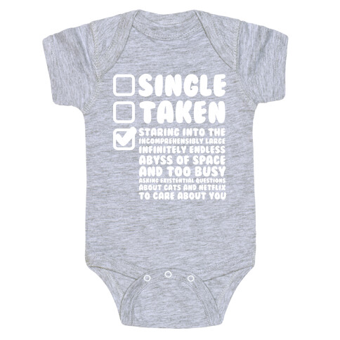 Single Taken Staring into Space Baby One-Piece