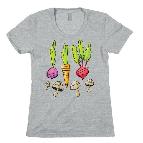 Retro Vegetable Pattern Womens T-Shirt