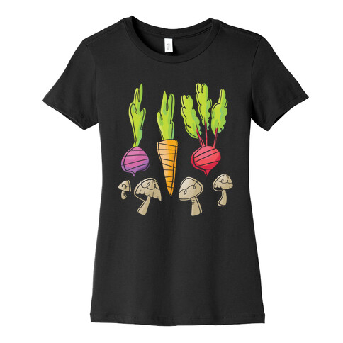 Retro Vegetable Pattern Womens T-Shirt