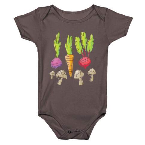 Retro Vegetable Pattern Baby One-Piece