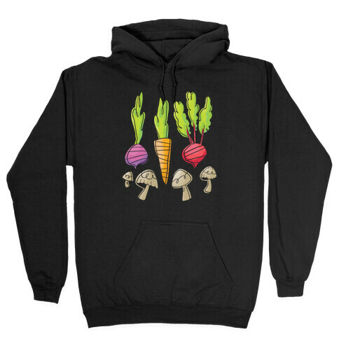 Retro Vegetable Pattern Hooded Sweatshirt