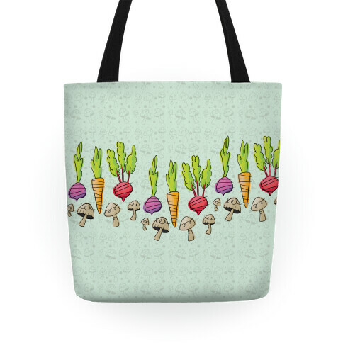 Retro Vegetable Pattern Tote