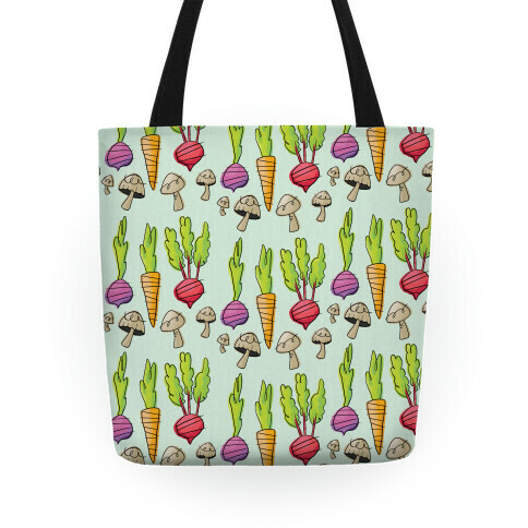 Retro Vegetable Pattern Tote