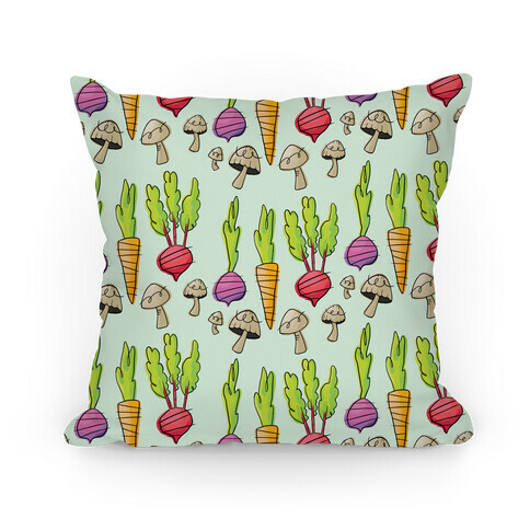 Retro Vegetable Pattern Pillow