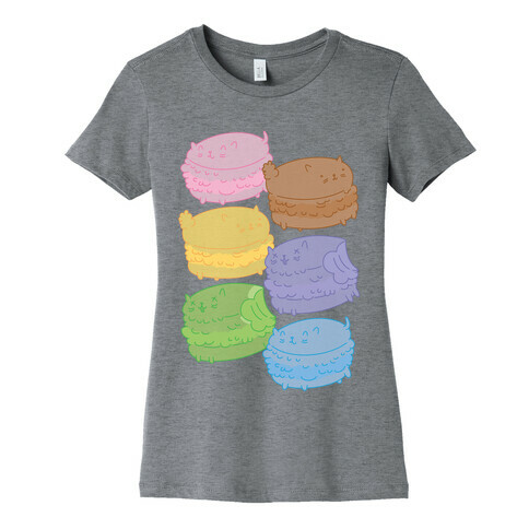 Cat Macarons Womens T-Shirt
