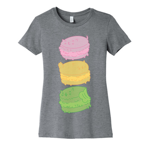 Cat Macarons Womens T-Shirt