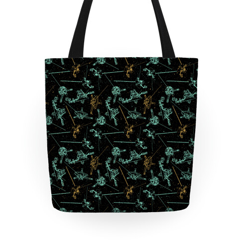 NASA Wanderlust Spacecrafts Pattern Tote